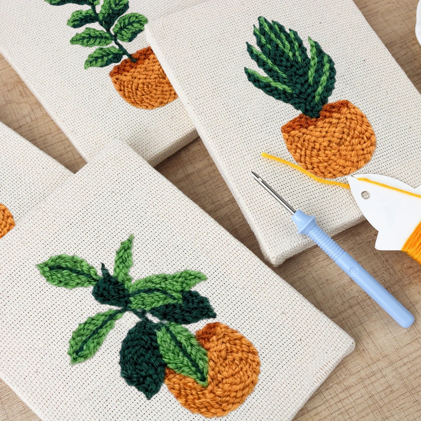 Terracotta Shades | 4x Mini Punch Needle