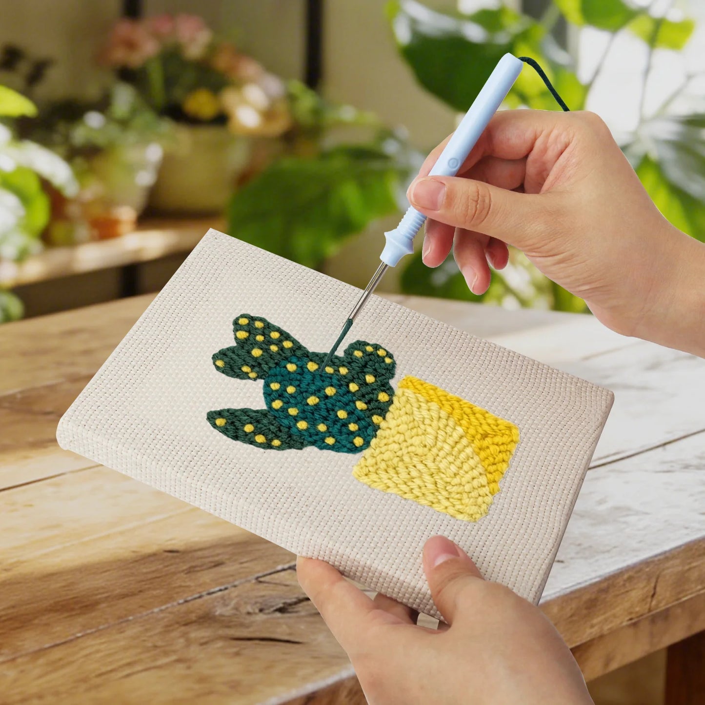 Green & Abundance | 4x Mini Punch Needle