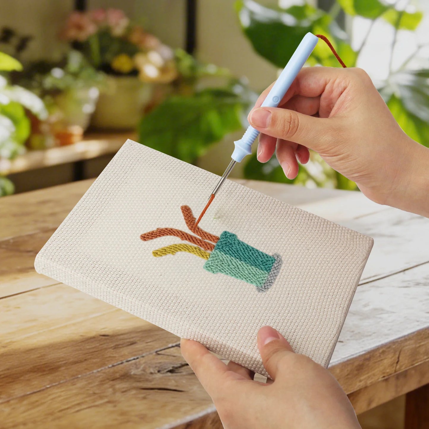Cactus Color-Block | 4x Mini Punch Needle