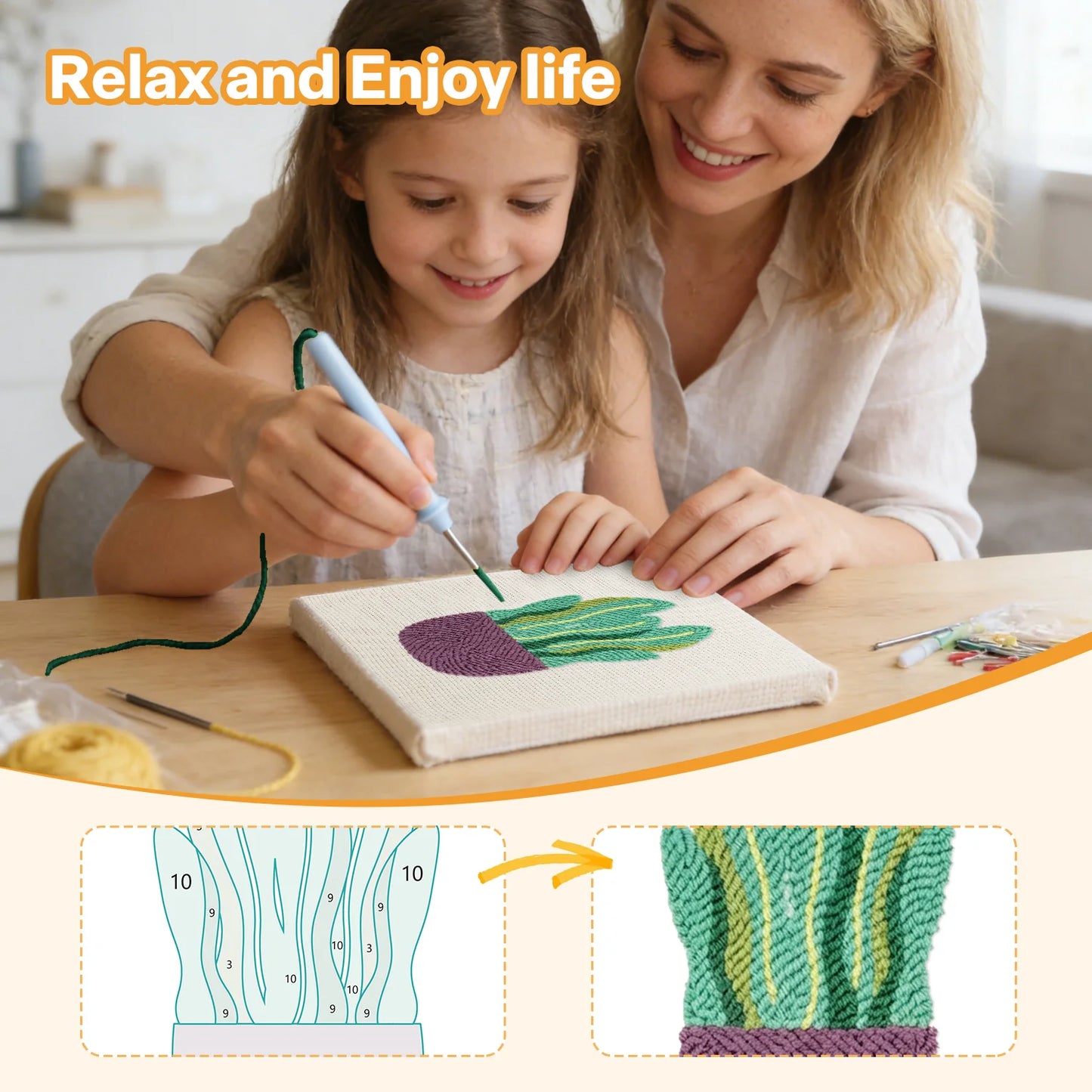 Gracious Plants | 4x Mini Punch Needle