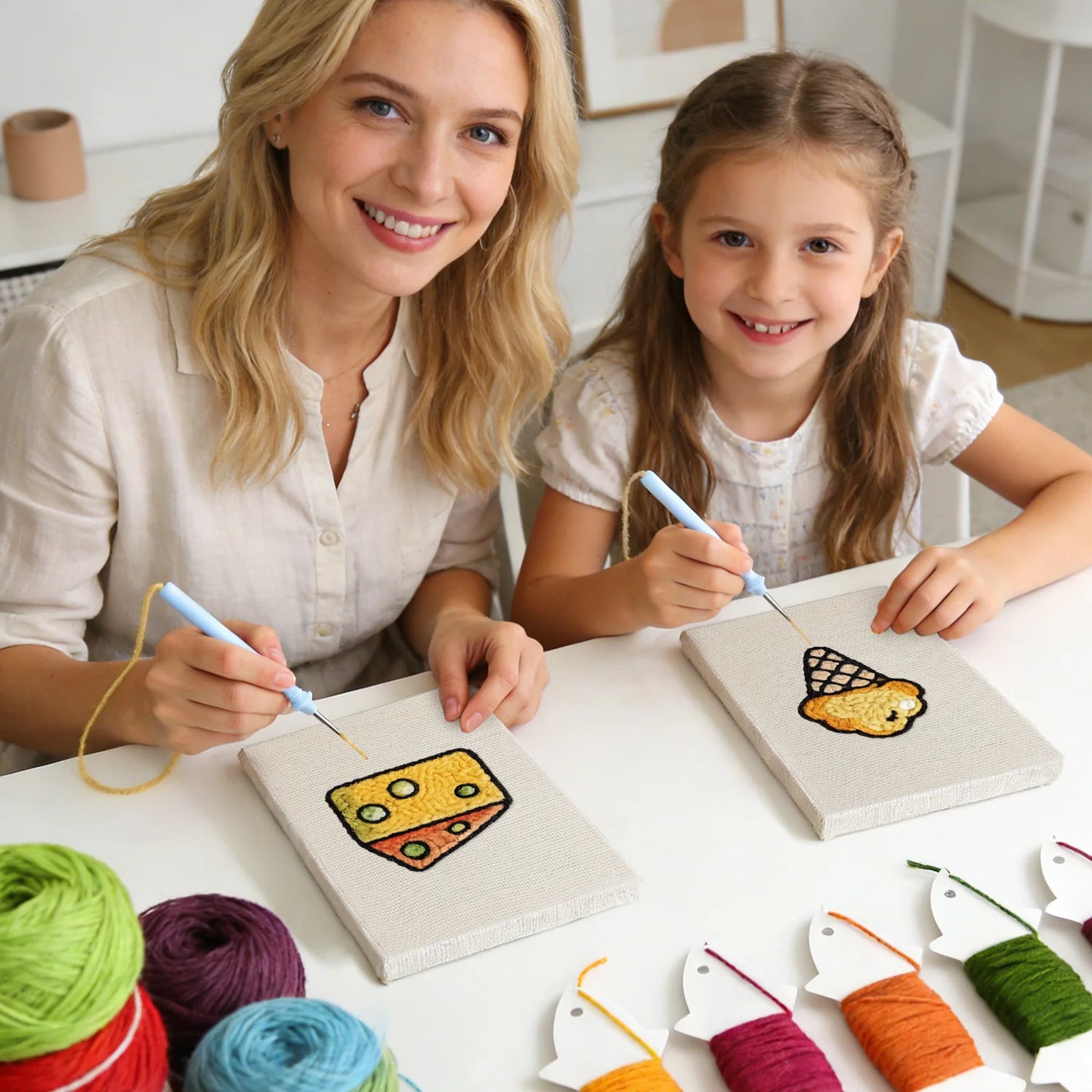 Snack Time | 4x Mini Punch Needle