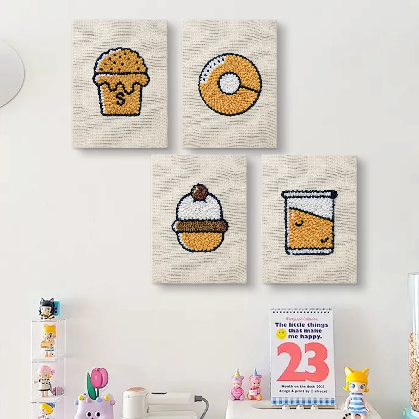 Breakfast Club | 4x Mini Punch Needle