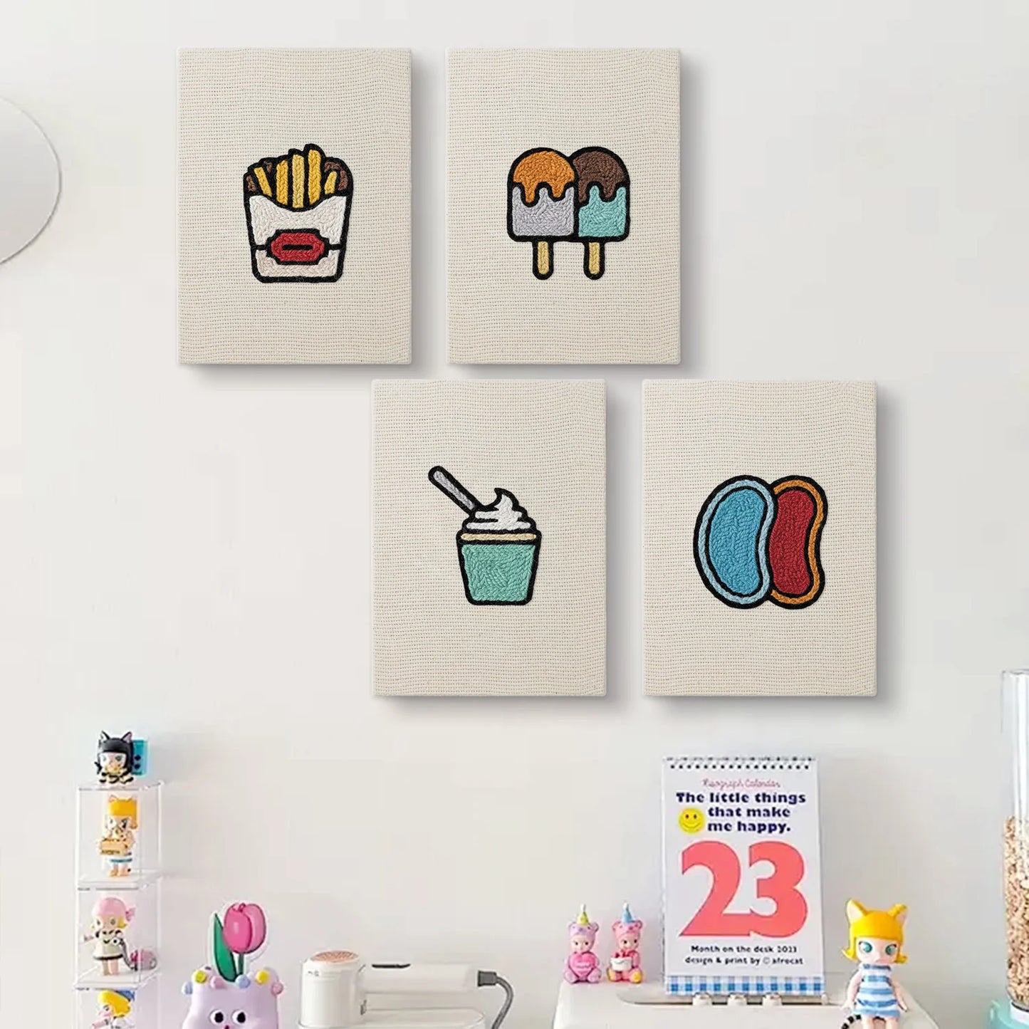 Cravings & Sweets | 4x Mini Punch Needle