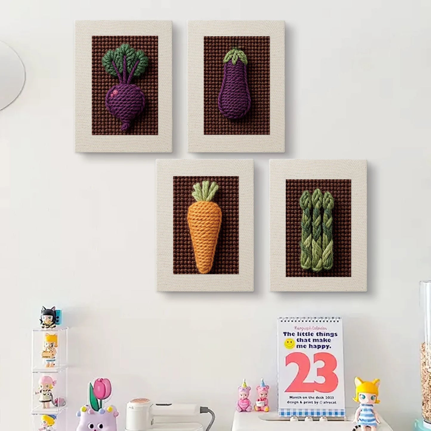 Vegetables | 4x Mini Punch Needle