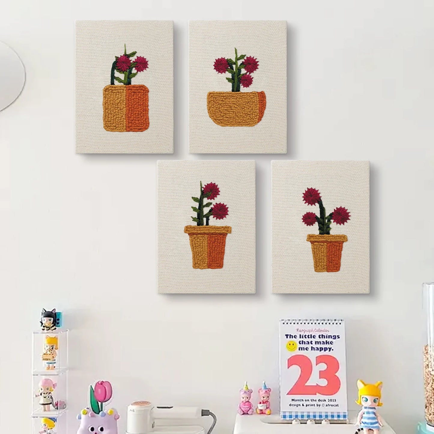 Autumn Leaves | 4x Mini Punch Needle