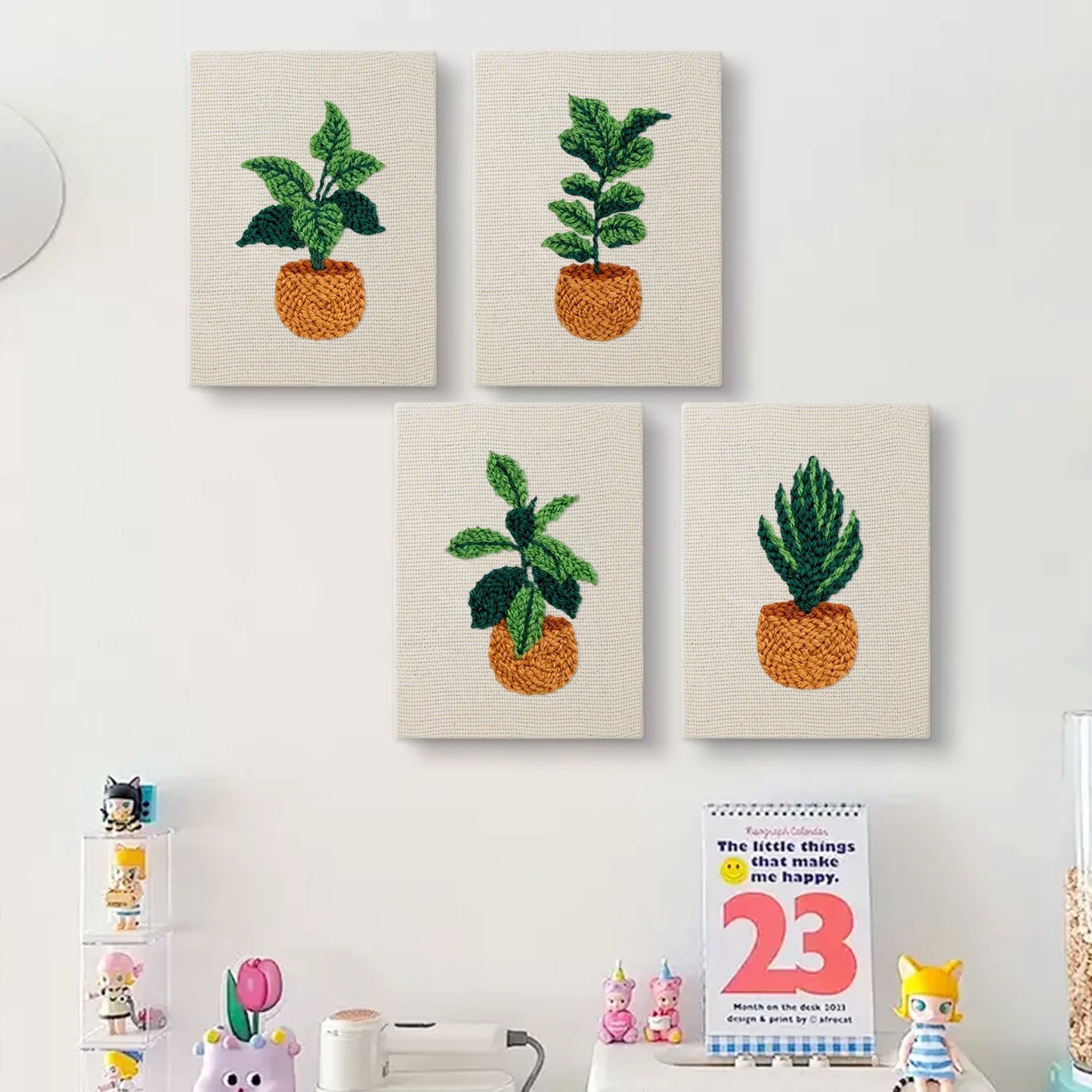 Terracotta Shades | 4x Mini Punch Needle