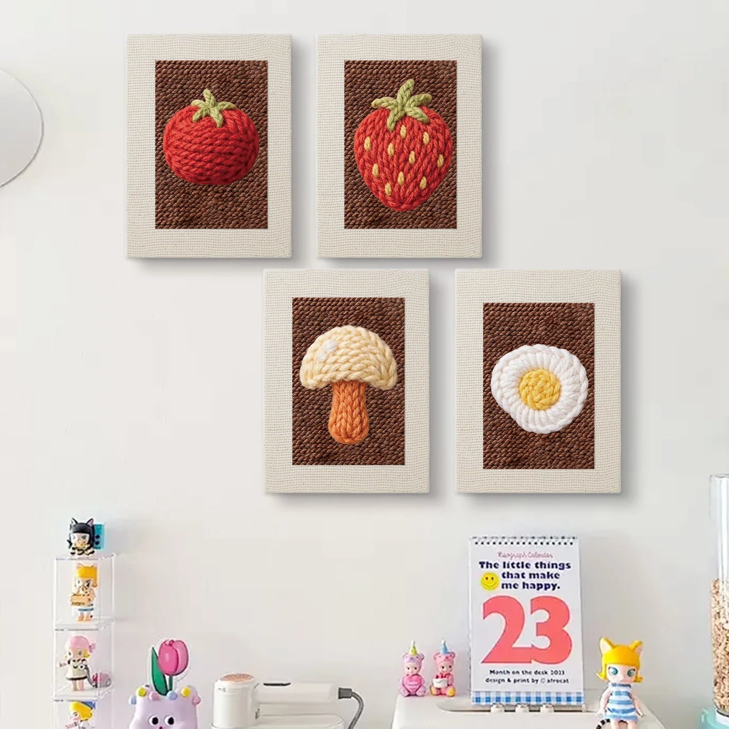 Playful Eating | 4x Mini Punch Needle