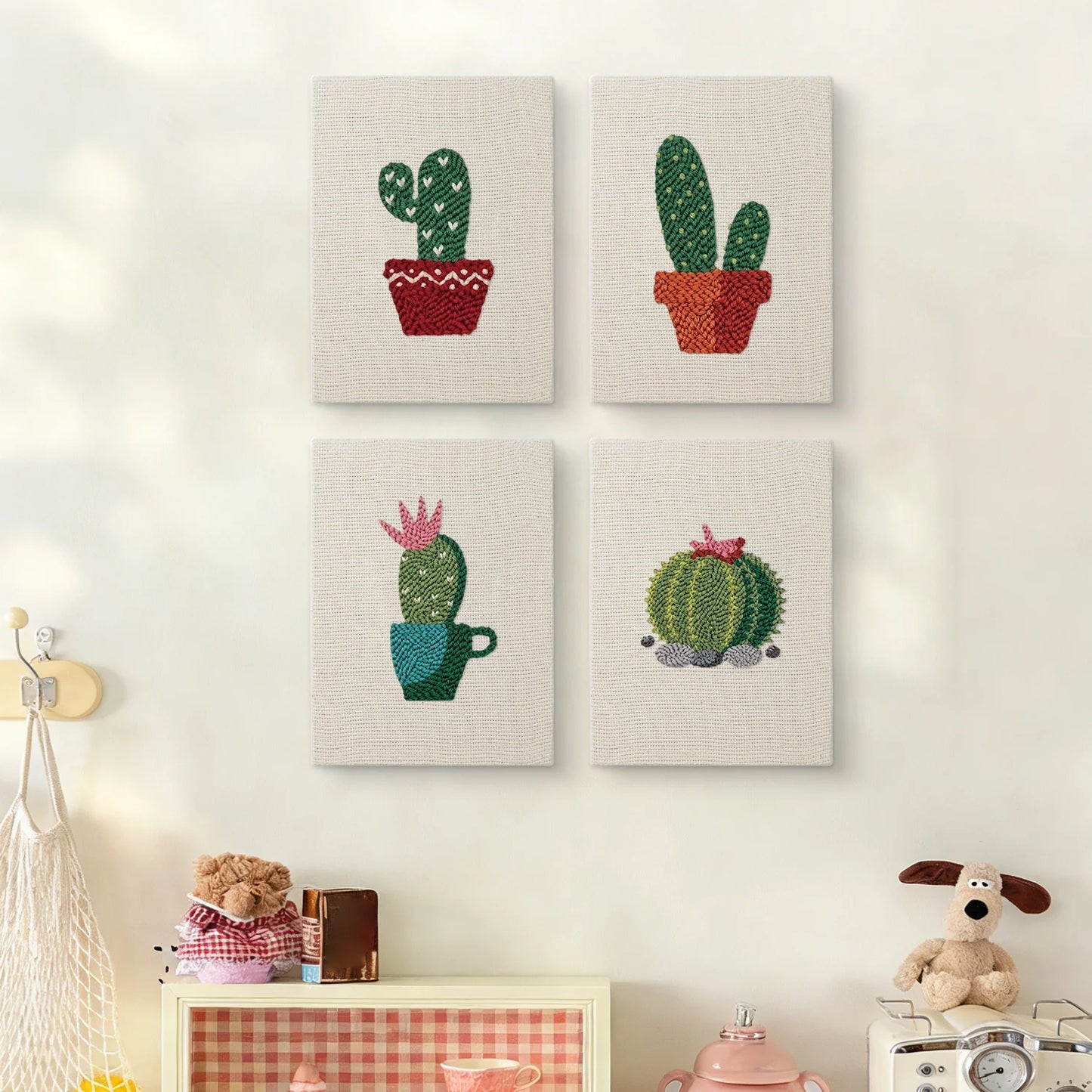 Desert Flowers | 4x Mini Punch Needle