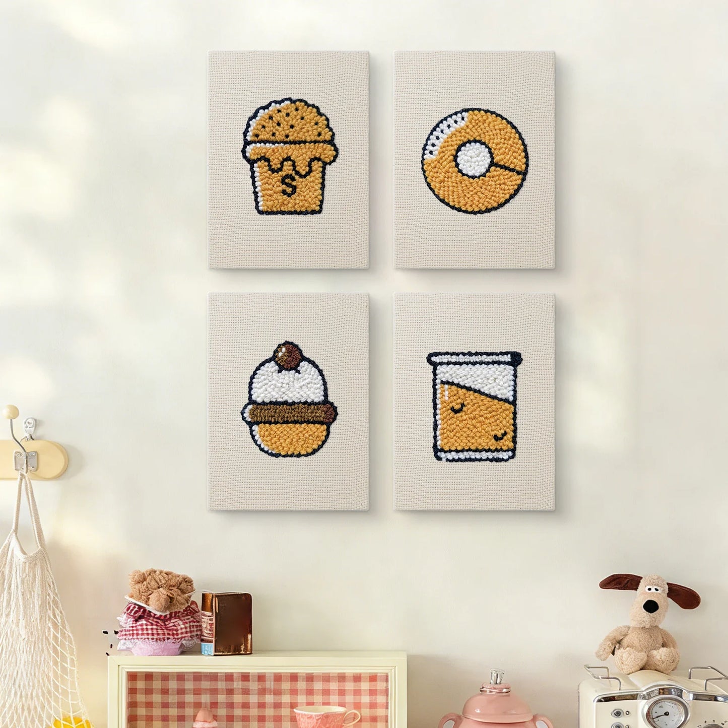 Breakfast Club | 4x Mini Punch Needle