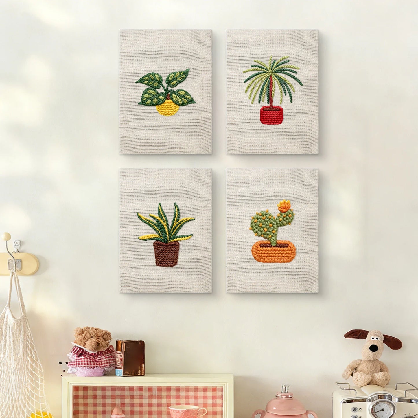 Exotic Foliage | 4x Mini Punch Needle