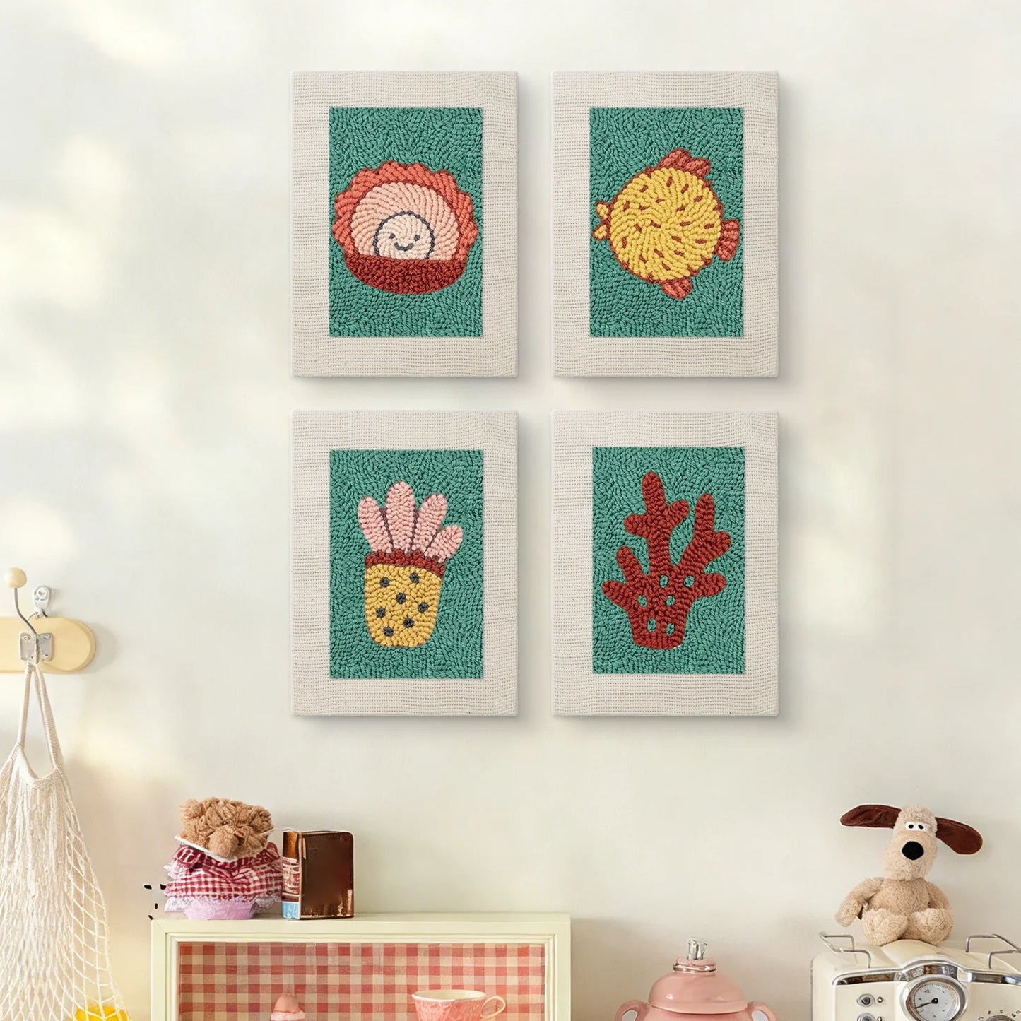 Coral Reef | 4x Mini Punch Needle