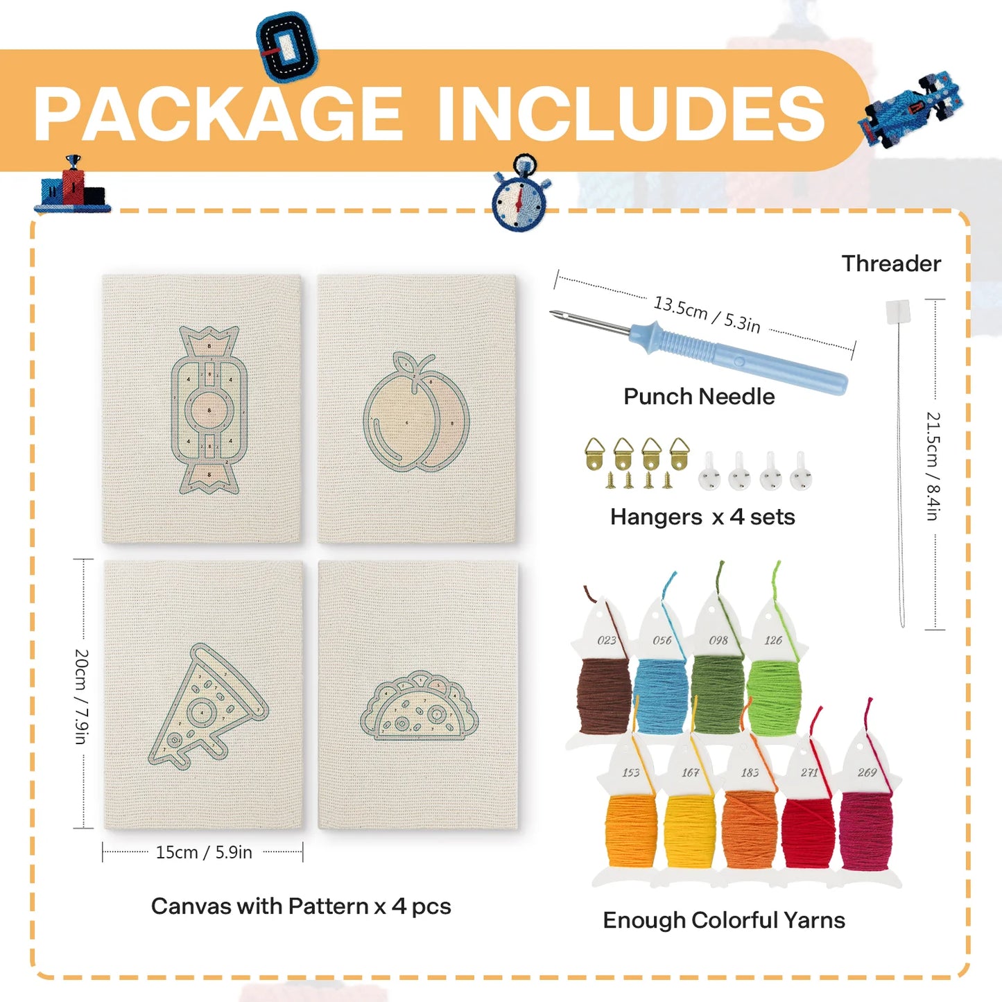 The Fair| 4x Mini Punch Needle