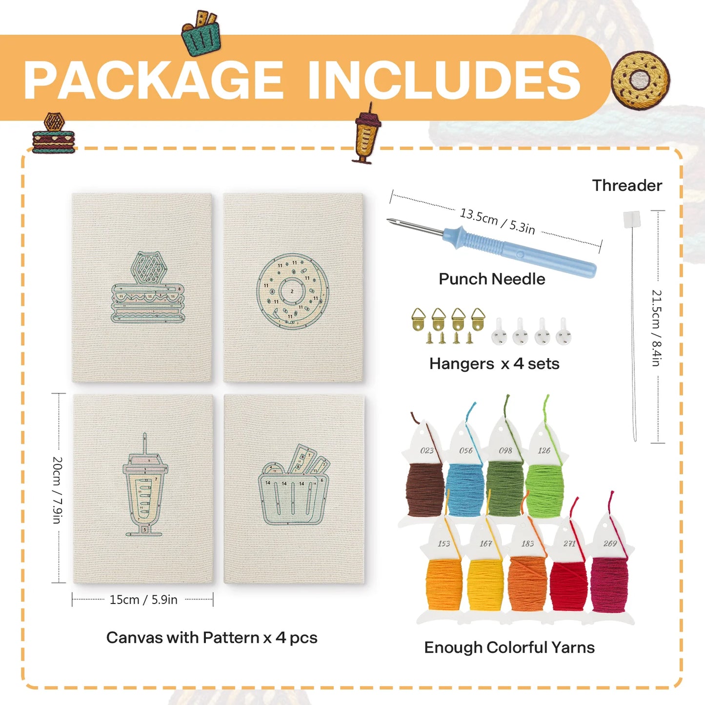 The Artisanal Pantry | 4x Mini Punch Needle