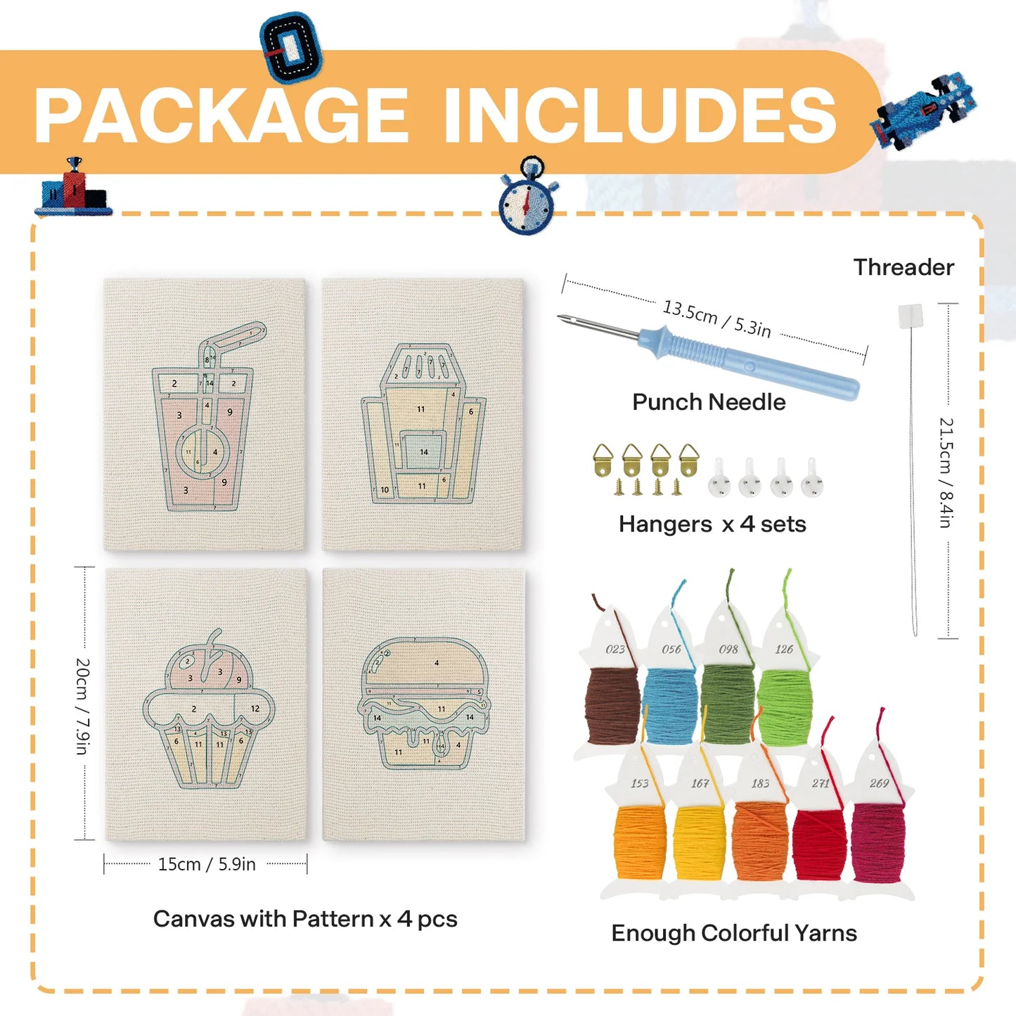 Quick Grab | 4x Mini Punch Needle