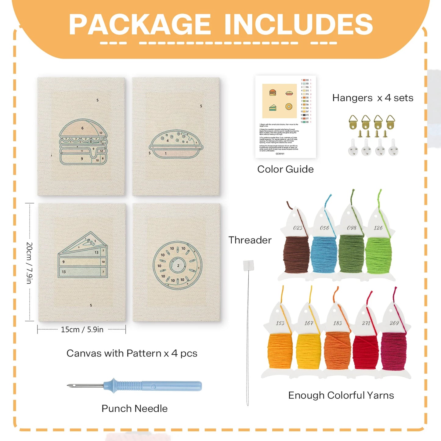 Treats | 4x Mini Punch Needle