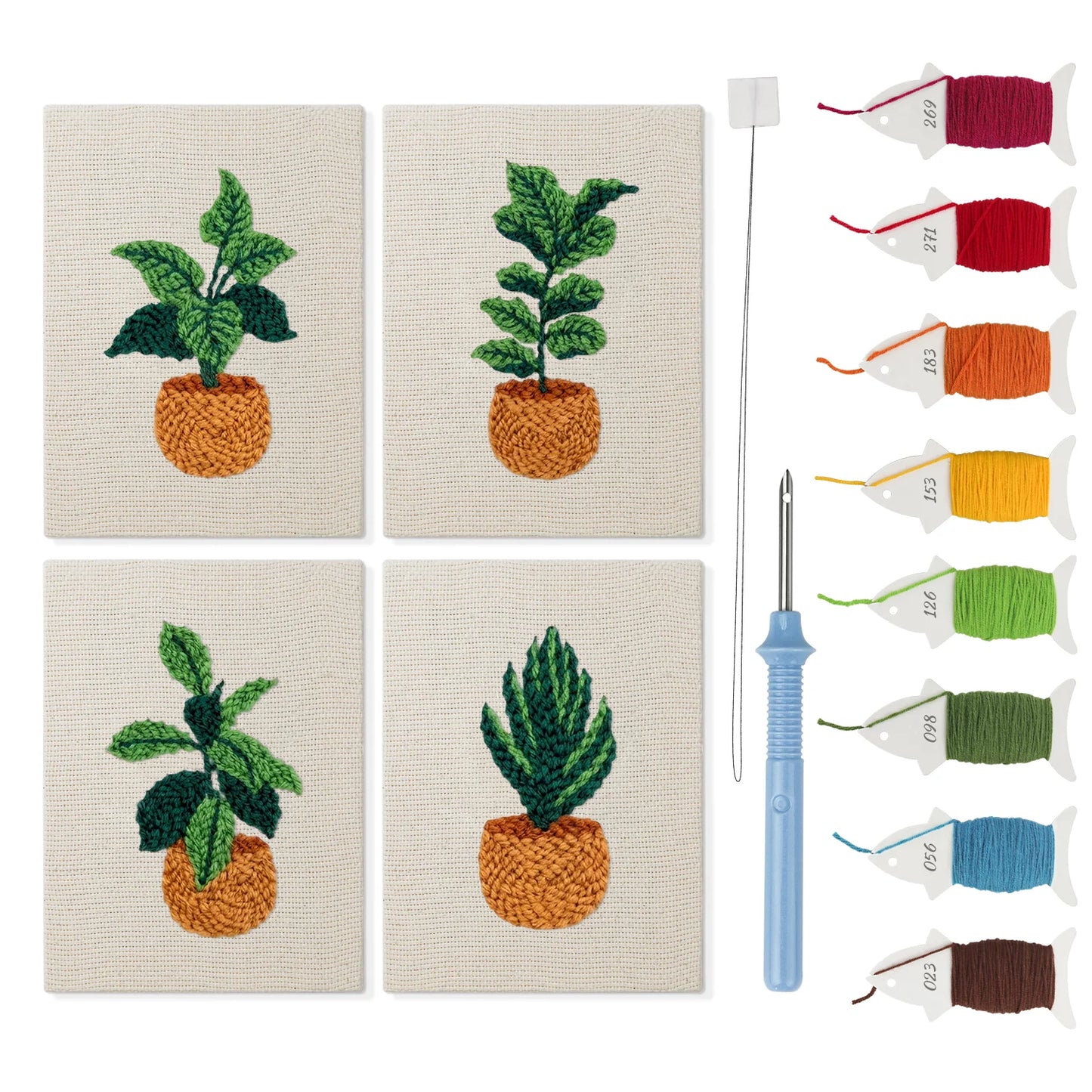 Terracotta Shades | 4x Mini Punch Needle