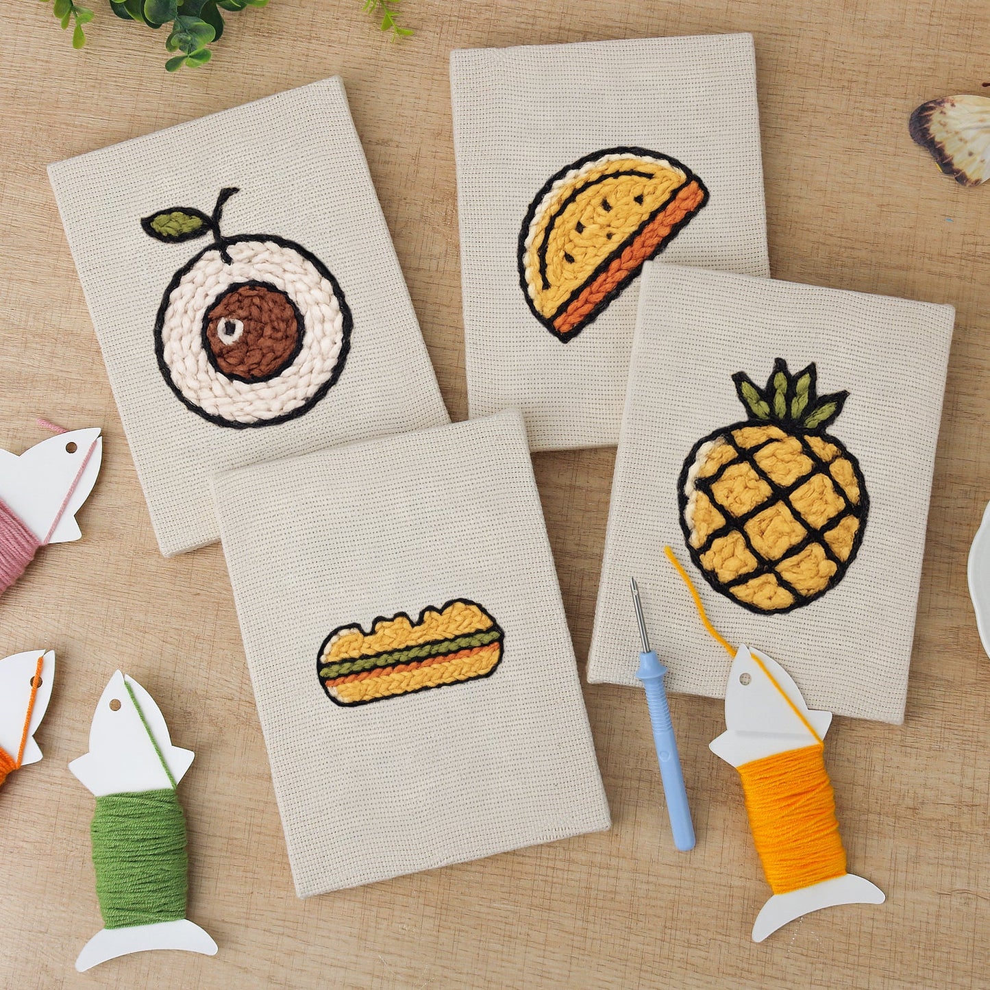 Tropical Flavors | 4x Mini Punch Needle