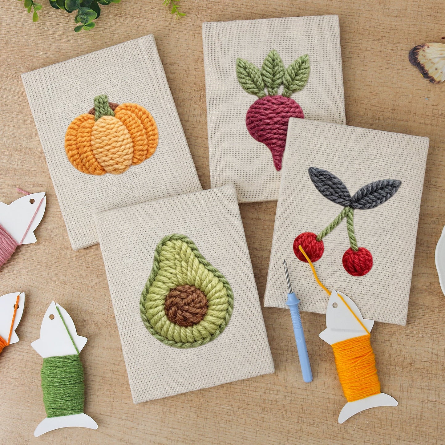 Farmers Market | 4x Mini Punch Needle