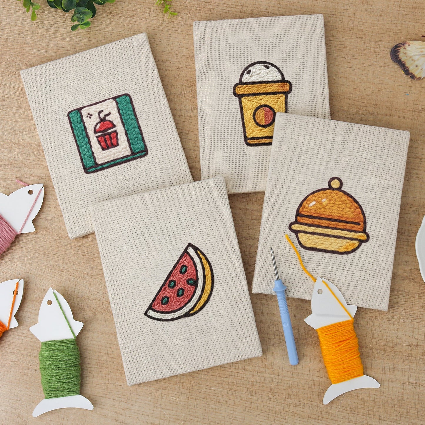 The Picnic Basket | 4x Mini Punch Needle