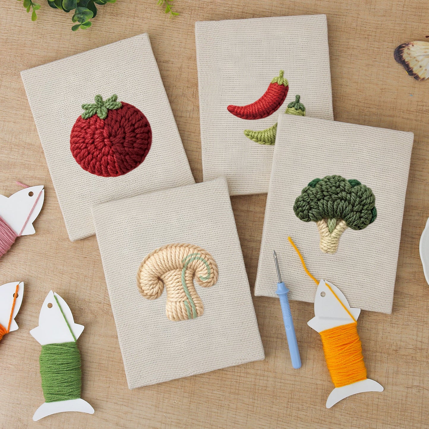 Fresh Harvest | 4x Mini Punch Needle