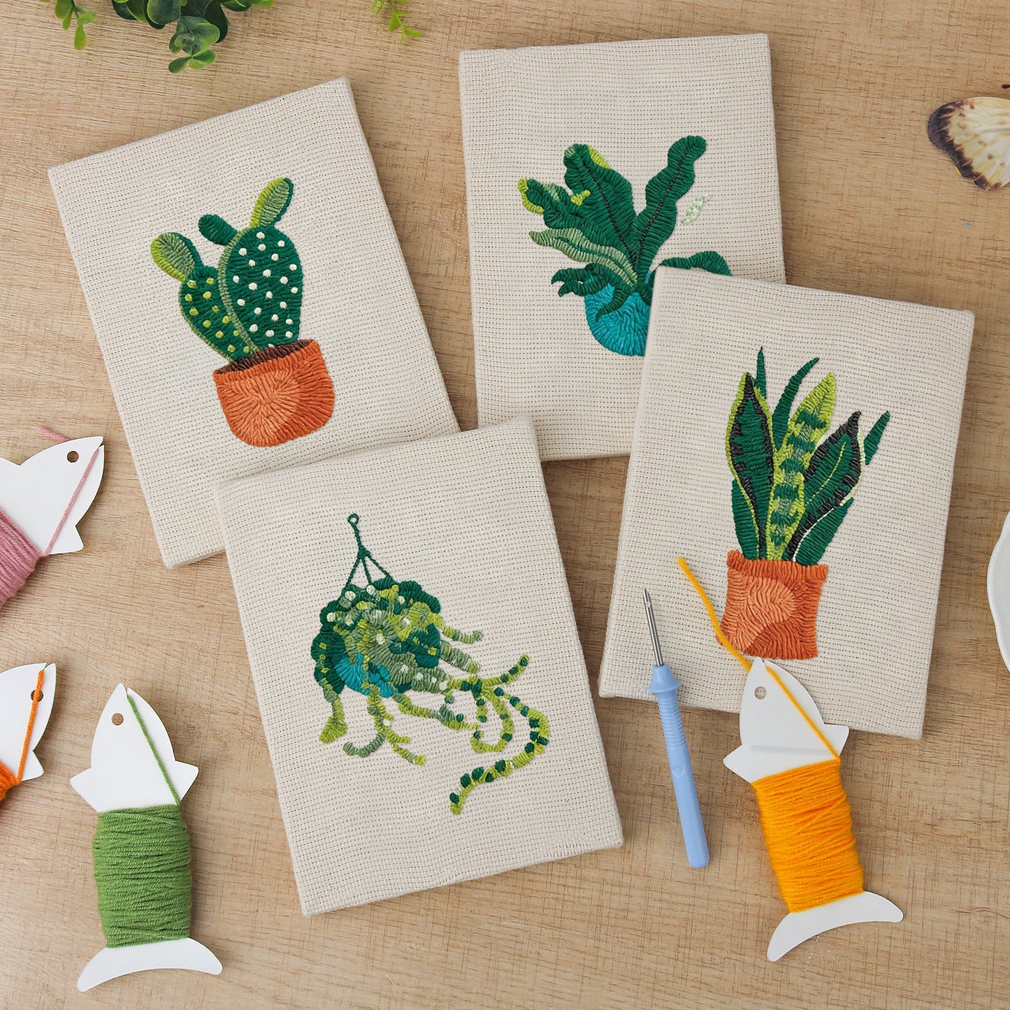 The Indoor Jungle | 4x Mini Punch Needle