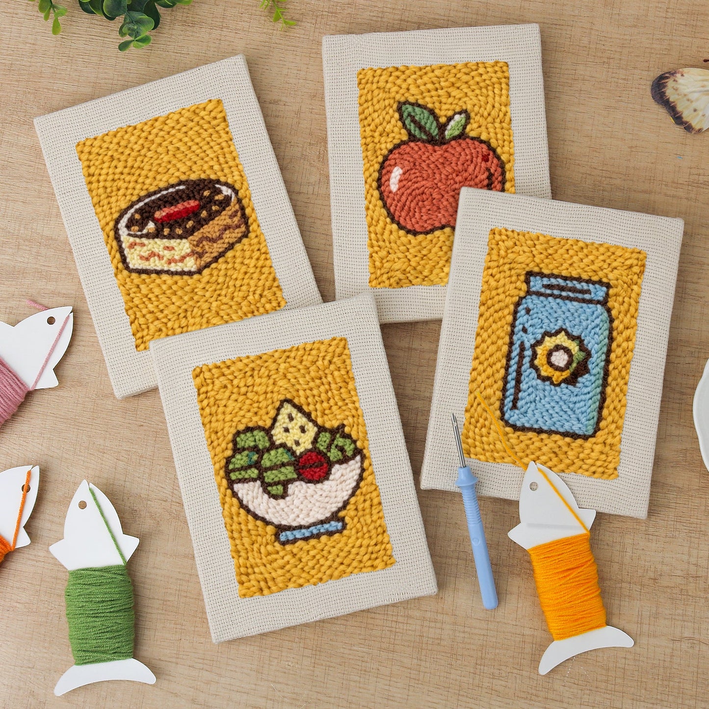 Sweet & Savory | 4x Mini Punch Needle