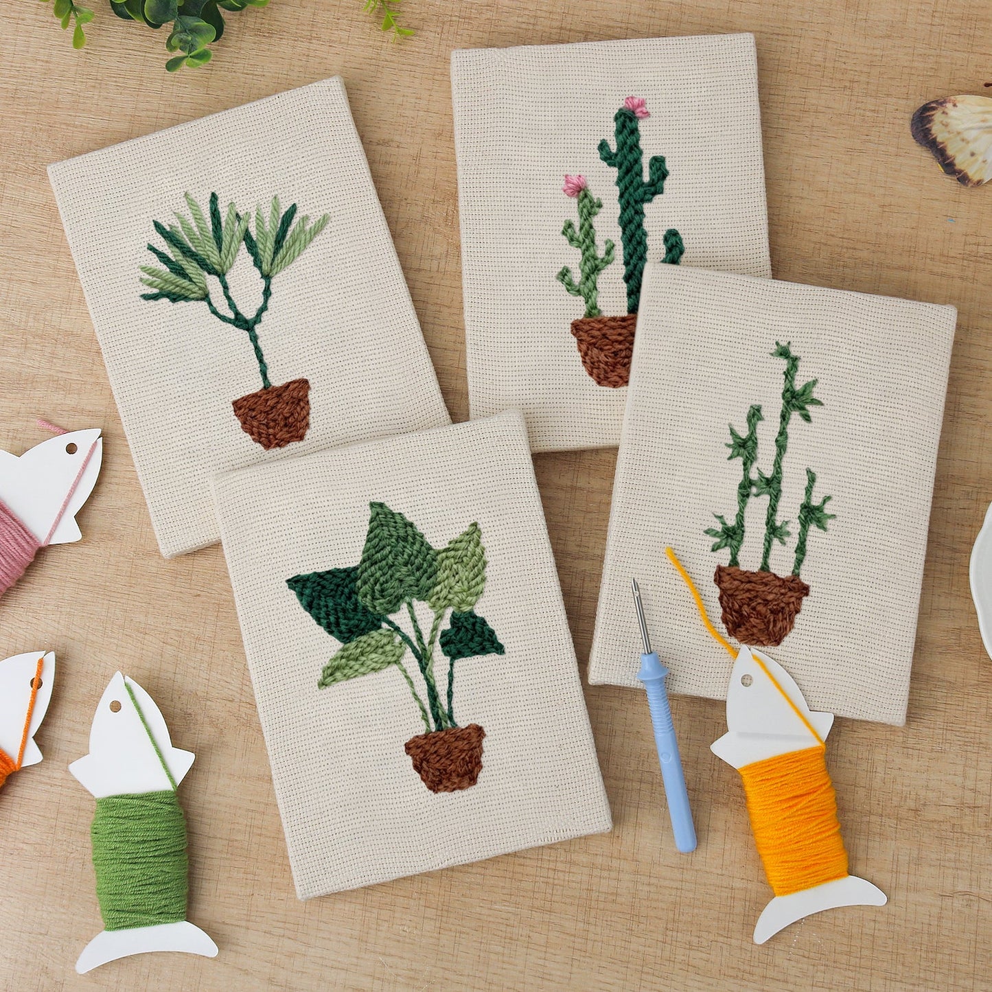 Zen Garden | 4x Mini Punch Needle