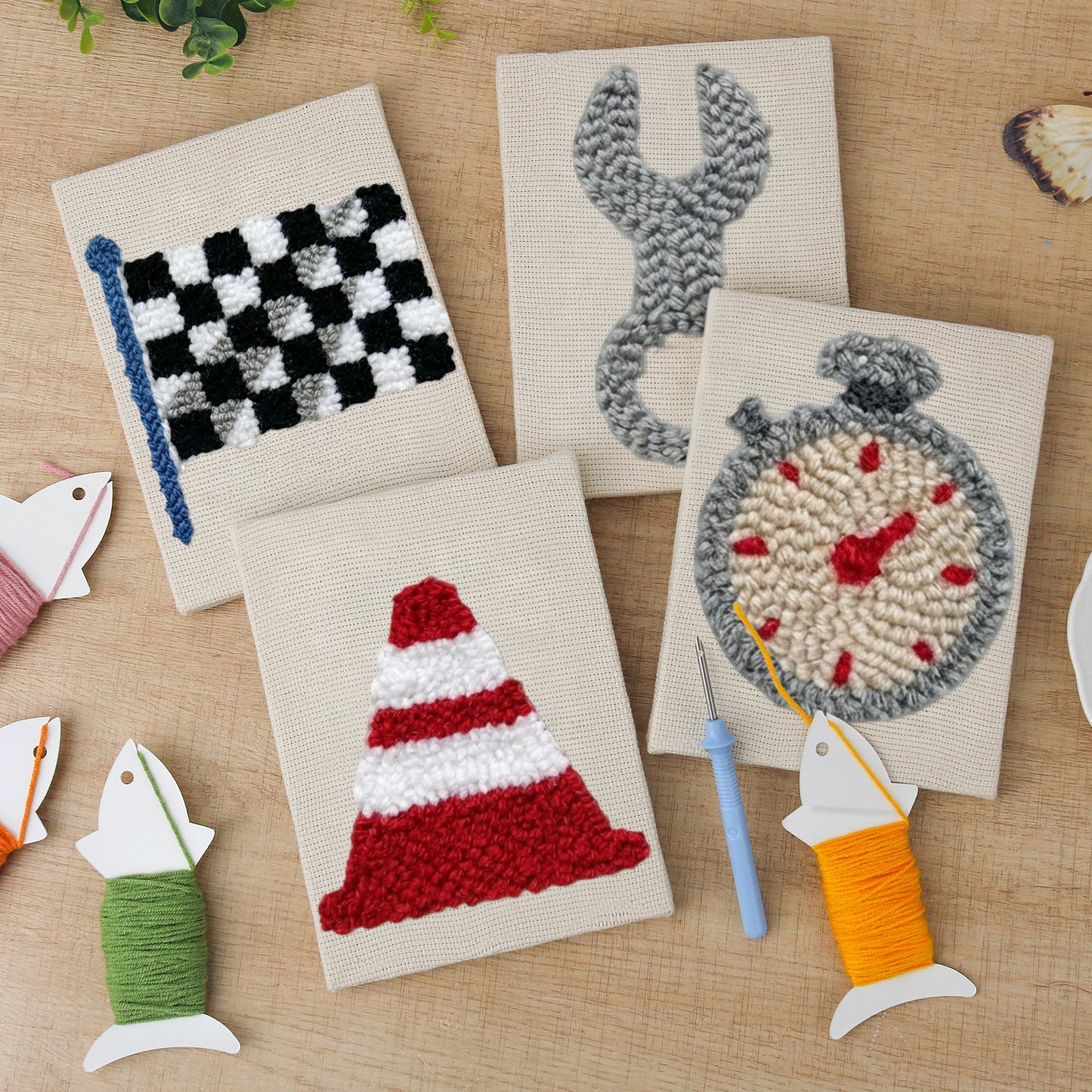 Pit Stop | 4x Mini Punch Needle