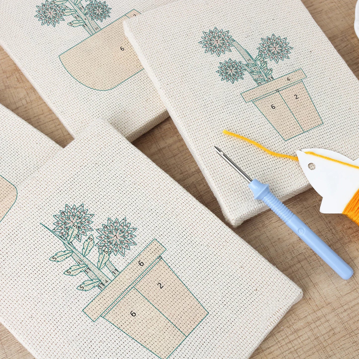 Autumn Leaves | 4x Mini Punch Needle
