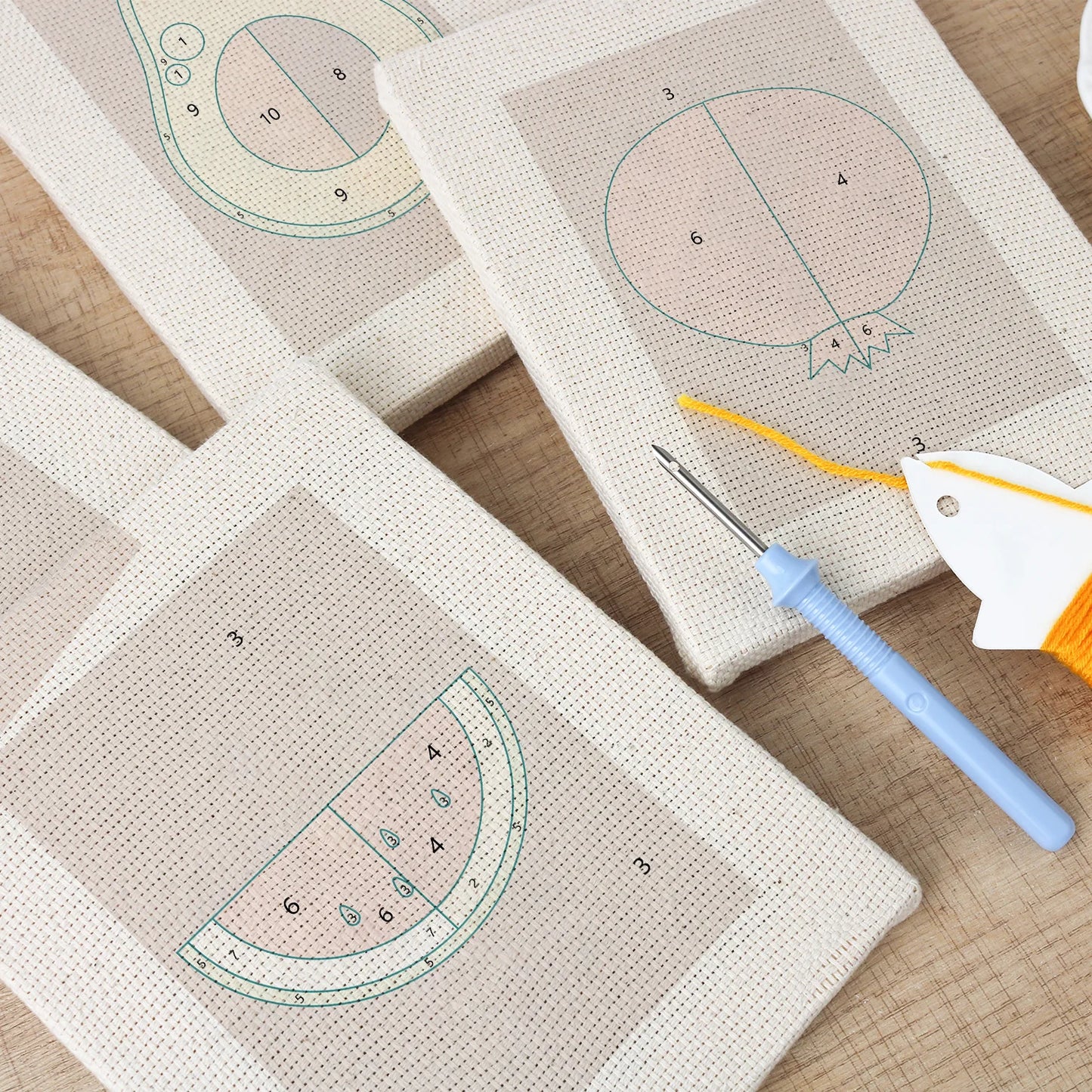 Earthy Greens | 4x Mini Punch Needle