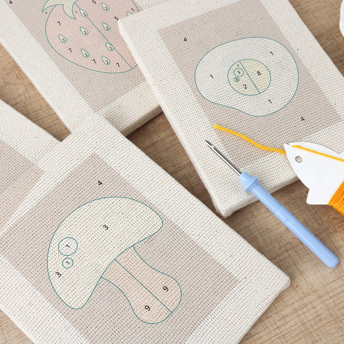 Playful Eating | 4x Mini Punch Needle