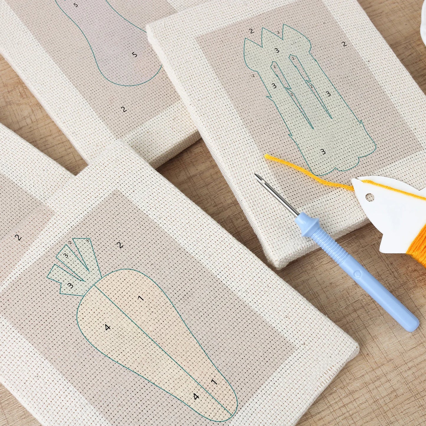 Vegetables | 4x Mini Punch Needle
