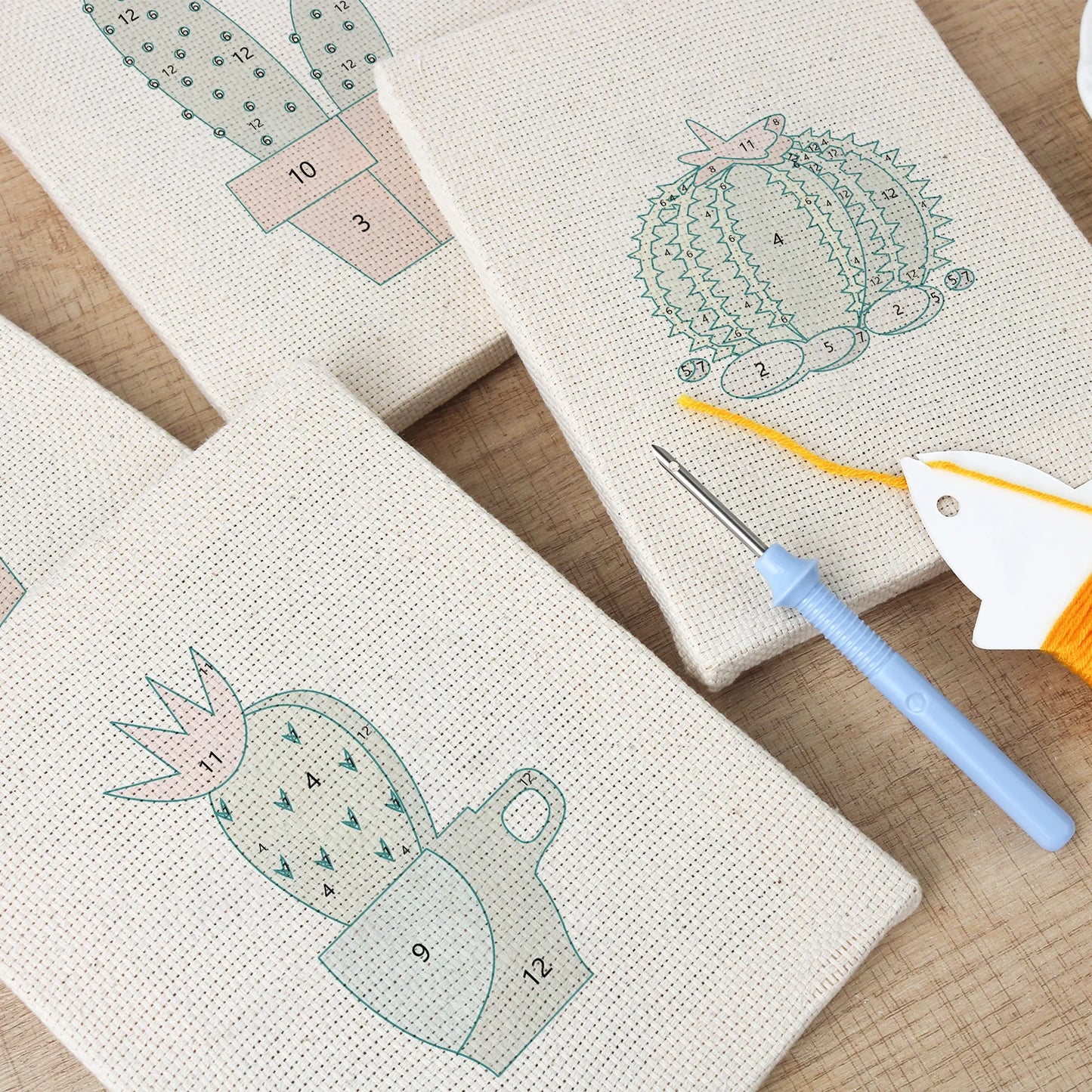 Desert Flowers | 4x Mini Punch Needle