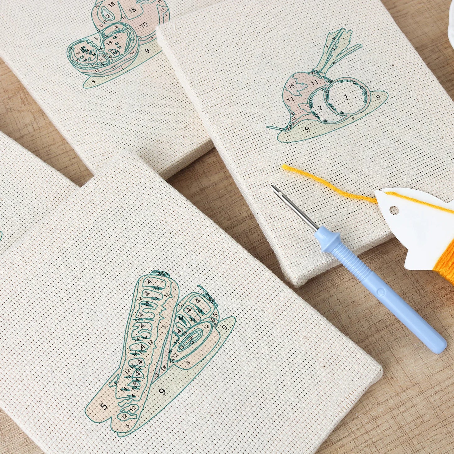 The Harvest Garden | 4x Mini Punch Needle