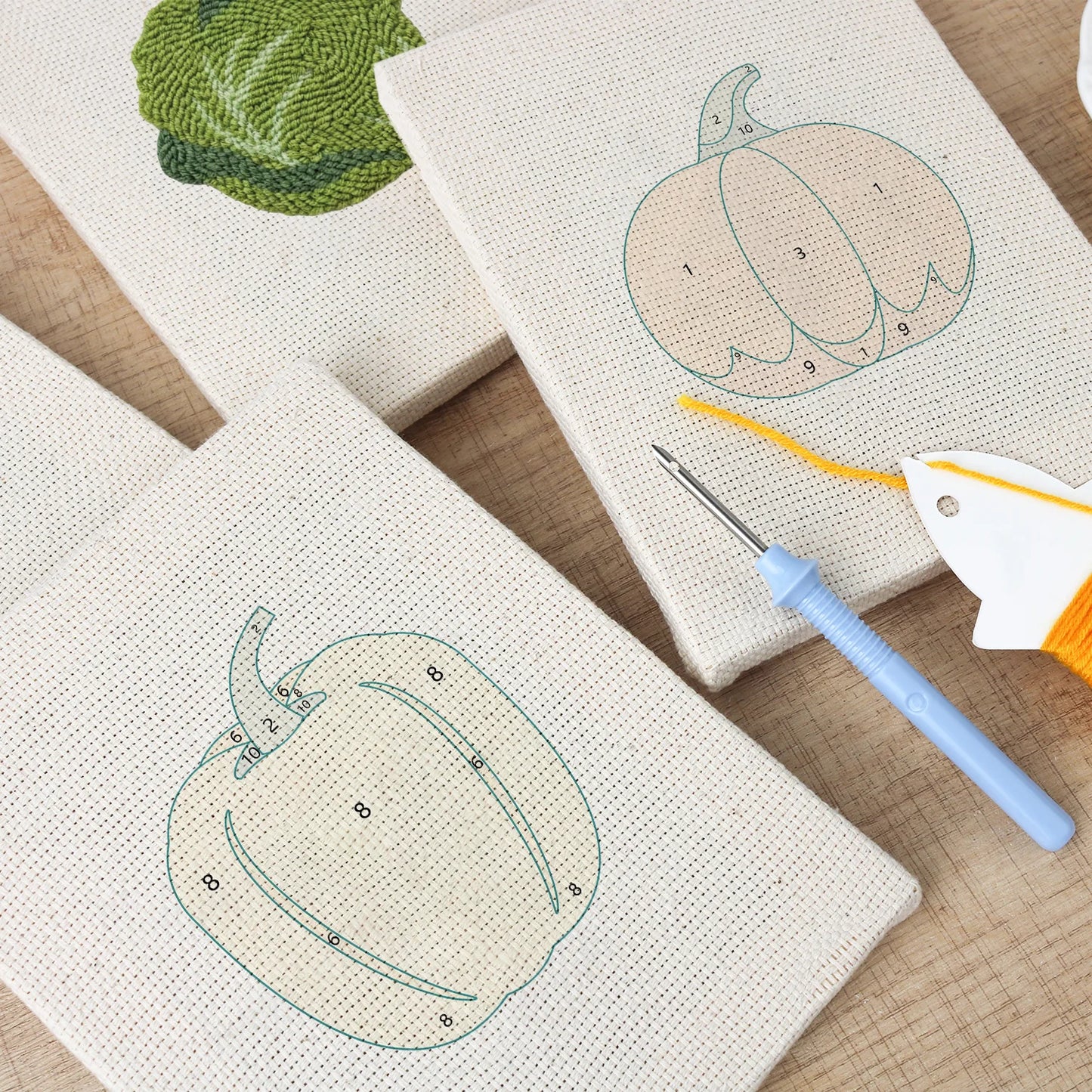 Garden Harvest | 4x Mini Punch Needle