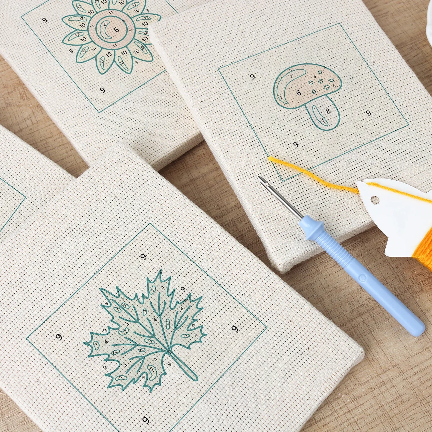 Forest Floor | 4x Mini Punch Needle
