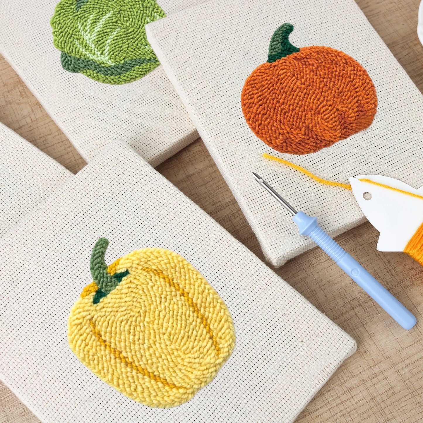 Garden Harvest | 4x Mini Punch Needle