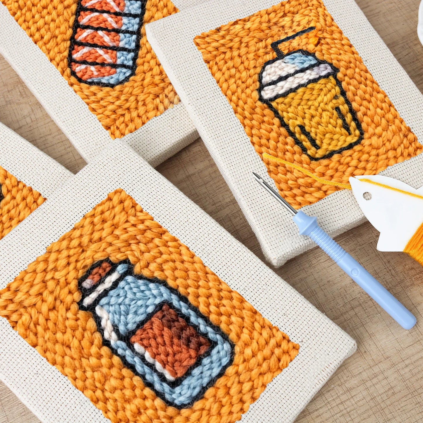 The Golden Dinner | 4x Mini Punch Needle