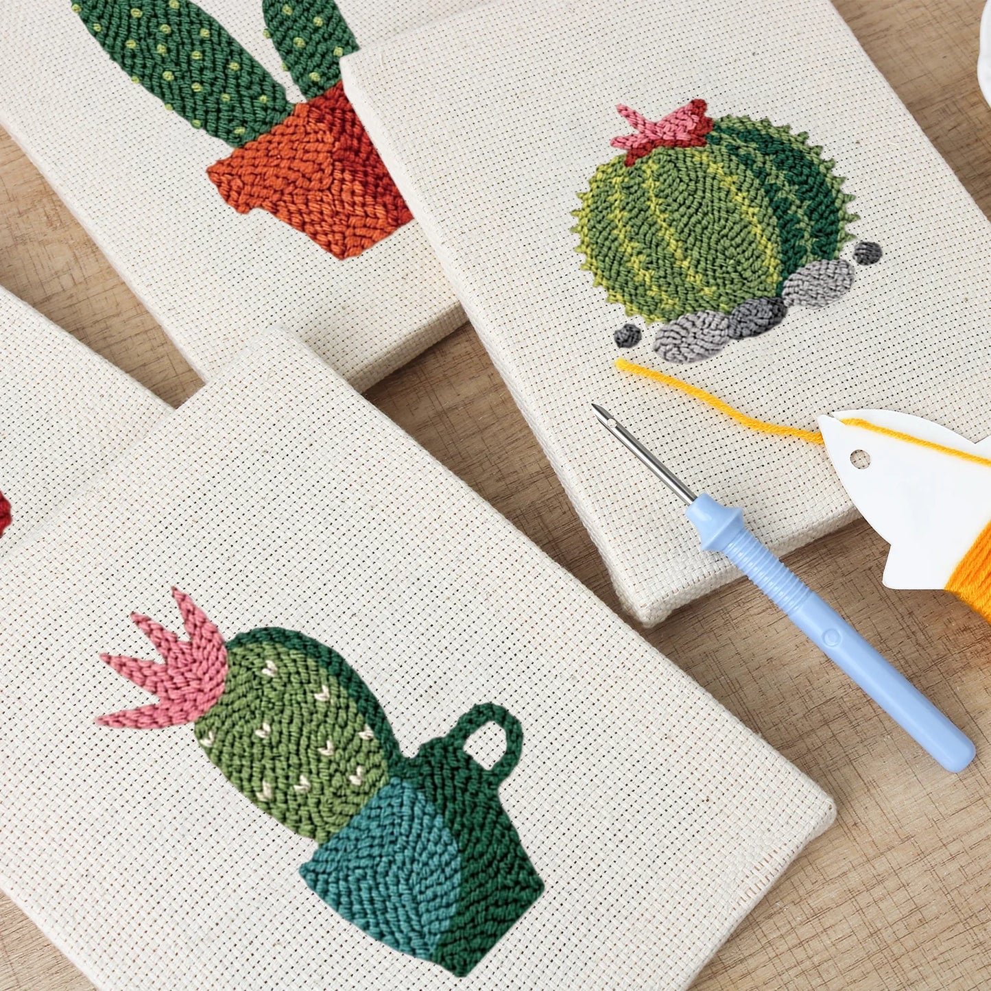 Desert Flowers | 4x Mini Punch Needle