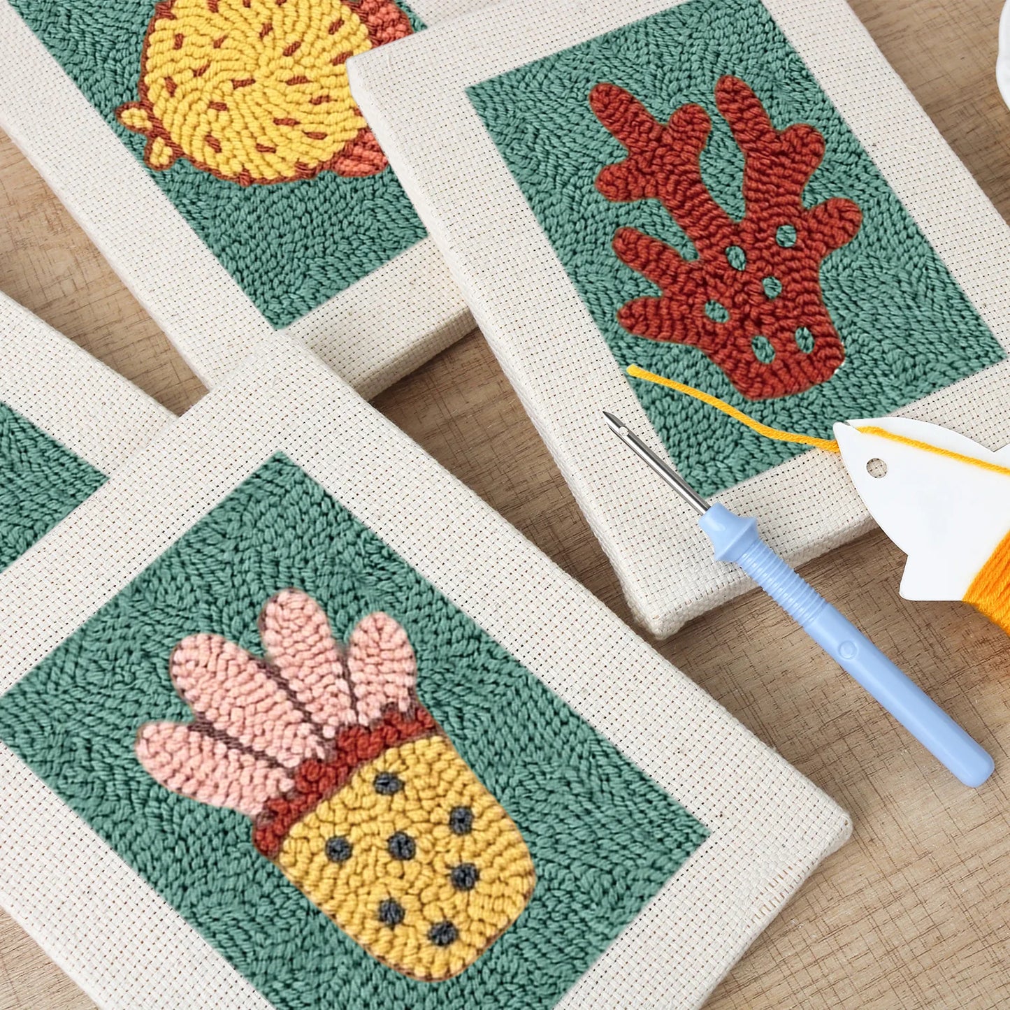 Coral Reef | 4x Mini Punch Needle