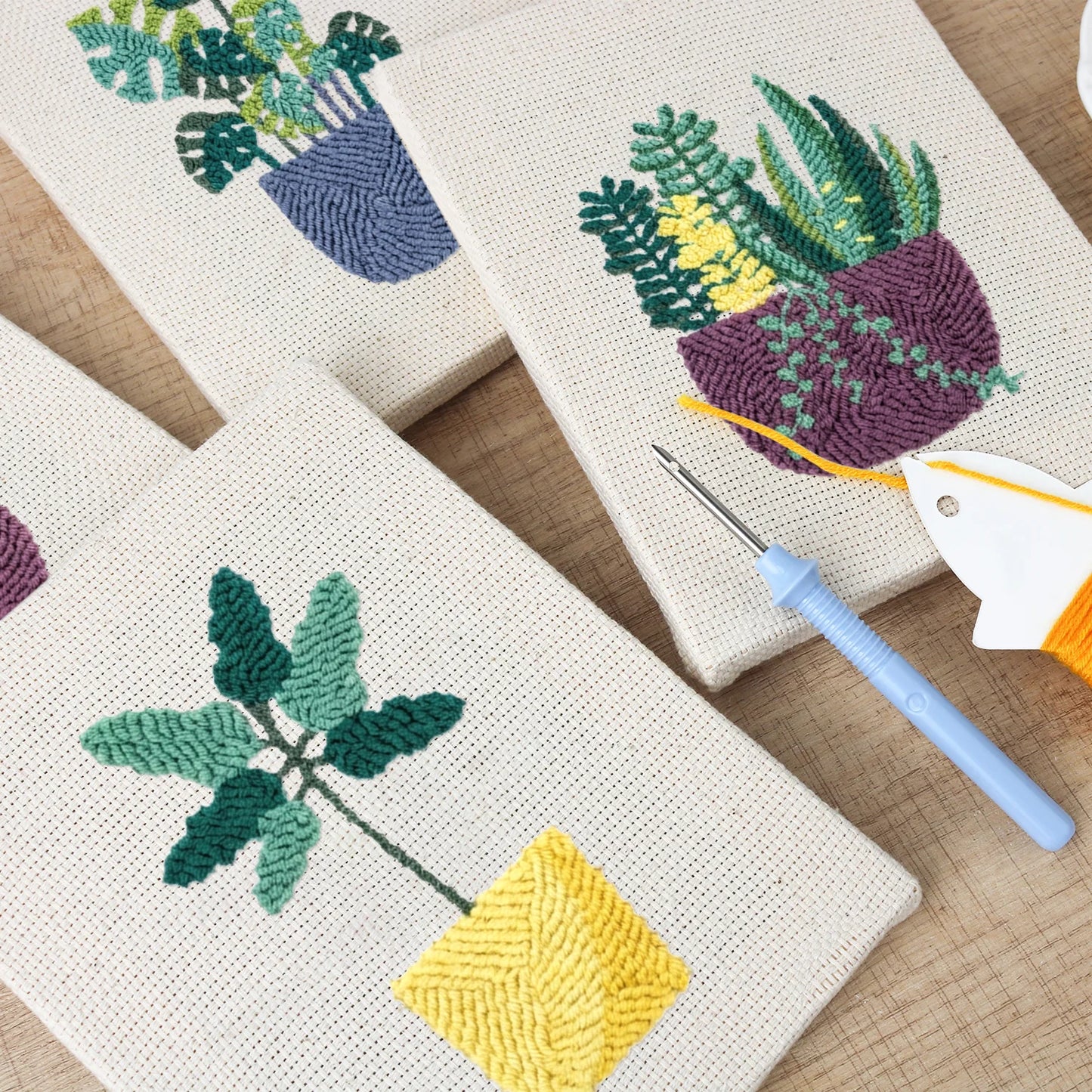 Gracious Plants | 4x Mini Punch Needle