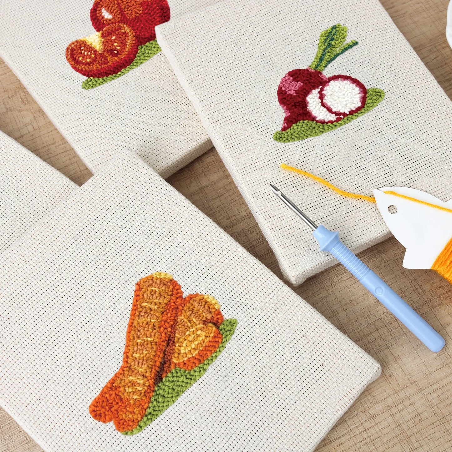 The Harvest Garden | 4x Mini Punch Needle