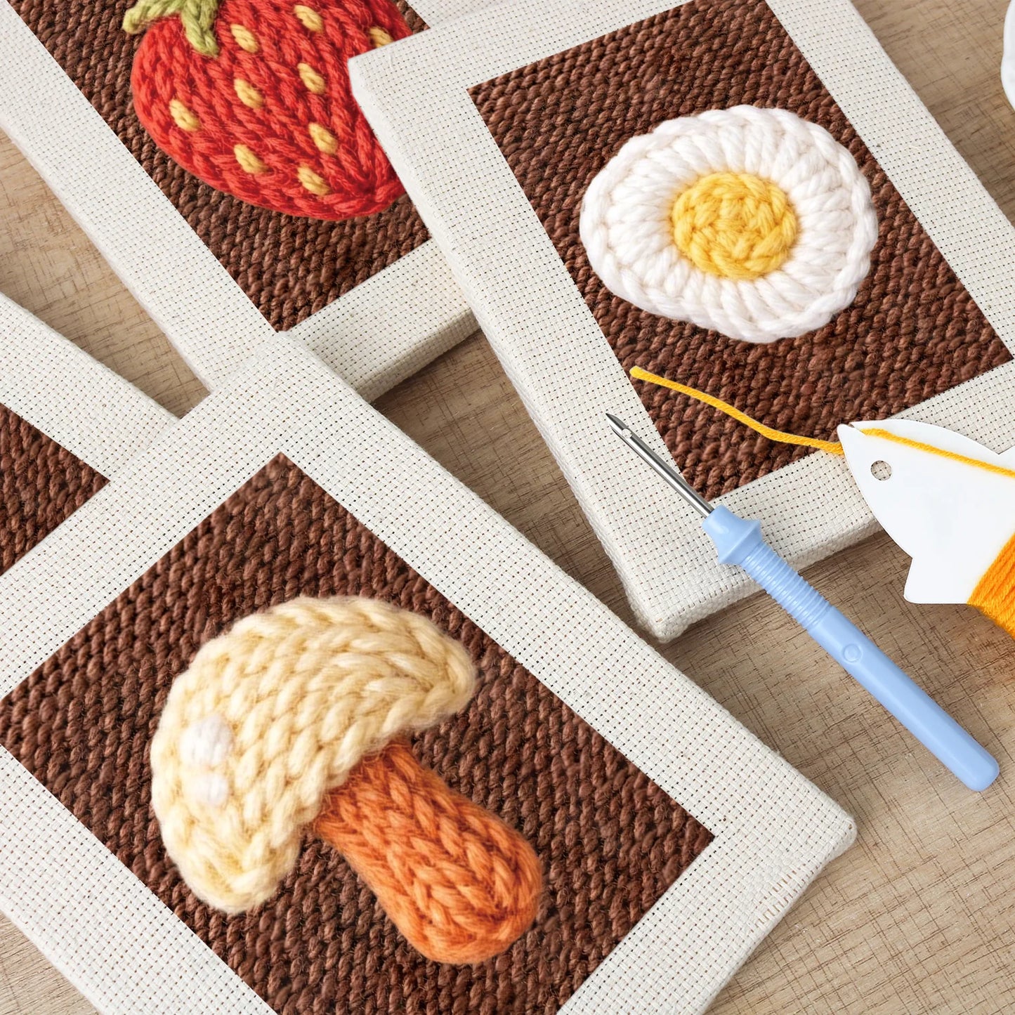 Playful Eating | 4x Mini Punch Needle