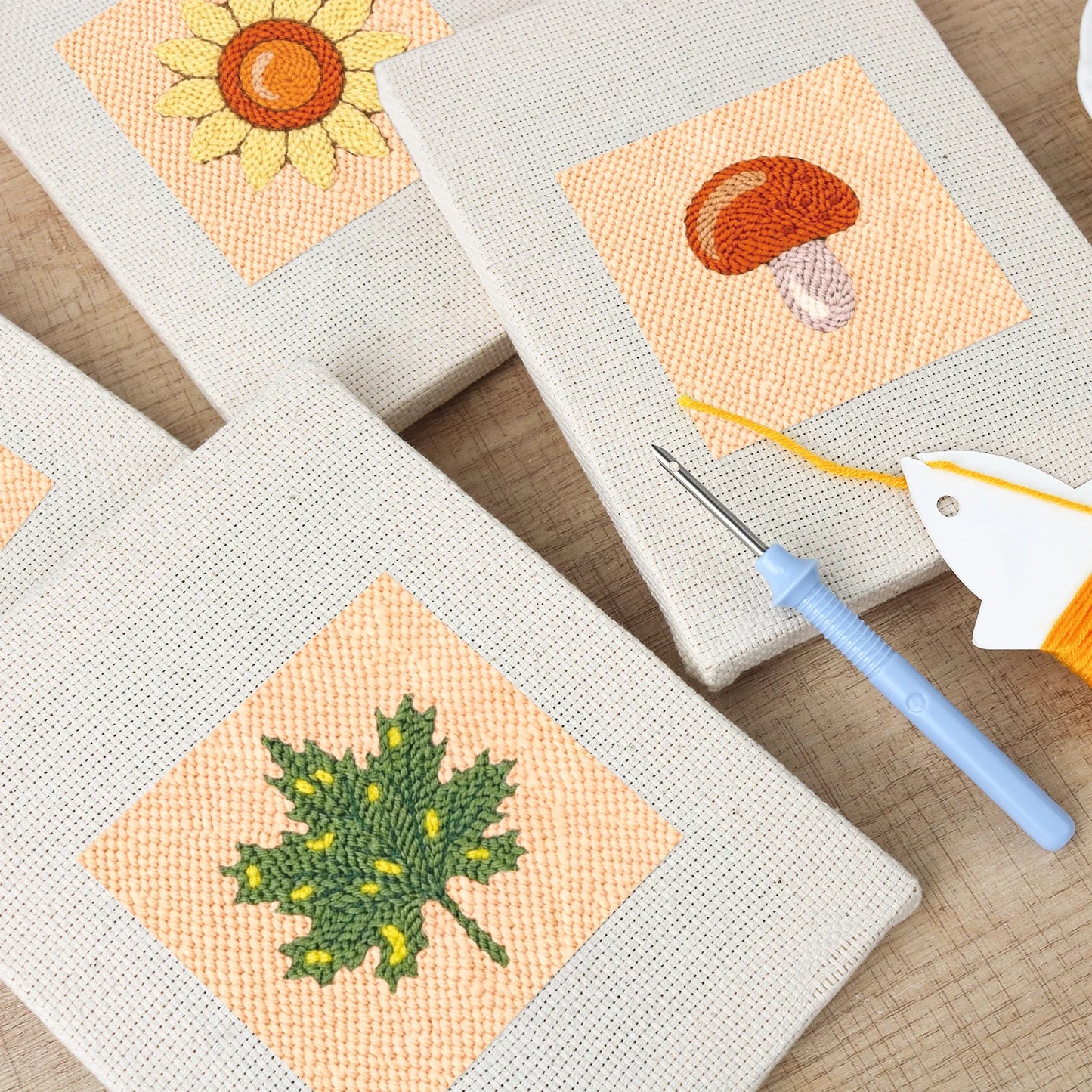 Forest Floor | 4x Mini Punch Needle