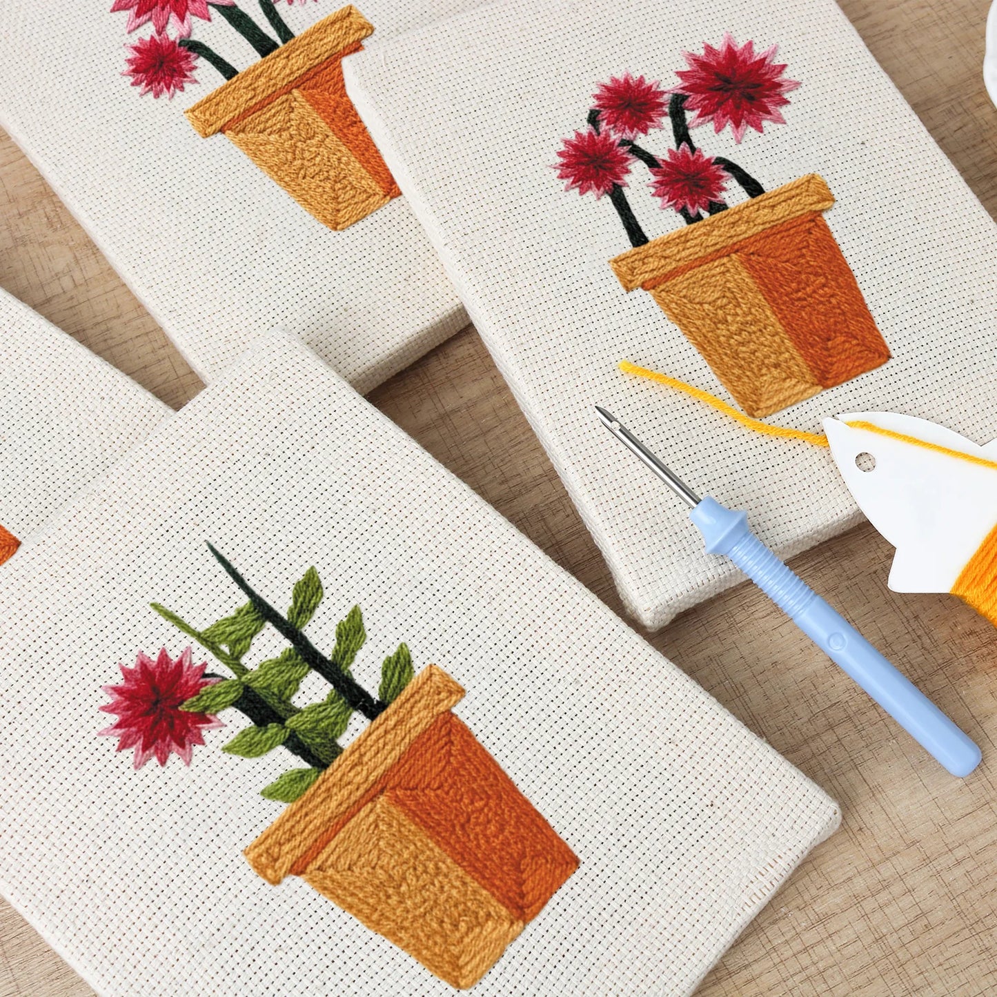 The Sun-Drenched Garden | 4x Mini Punch Needle