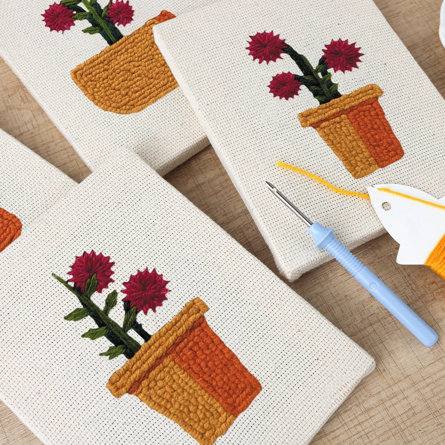 Autumn Leaves | 4x Mini Punch Needle